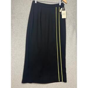 Vintage Grace Maxi Long Skirt Womens 8 Modern Simple Minimalist Neon Black New